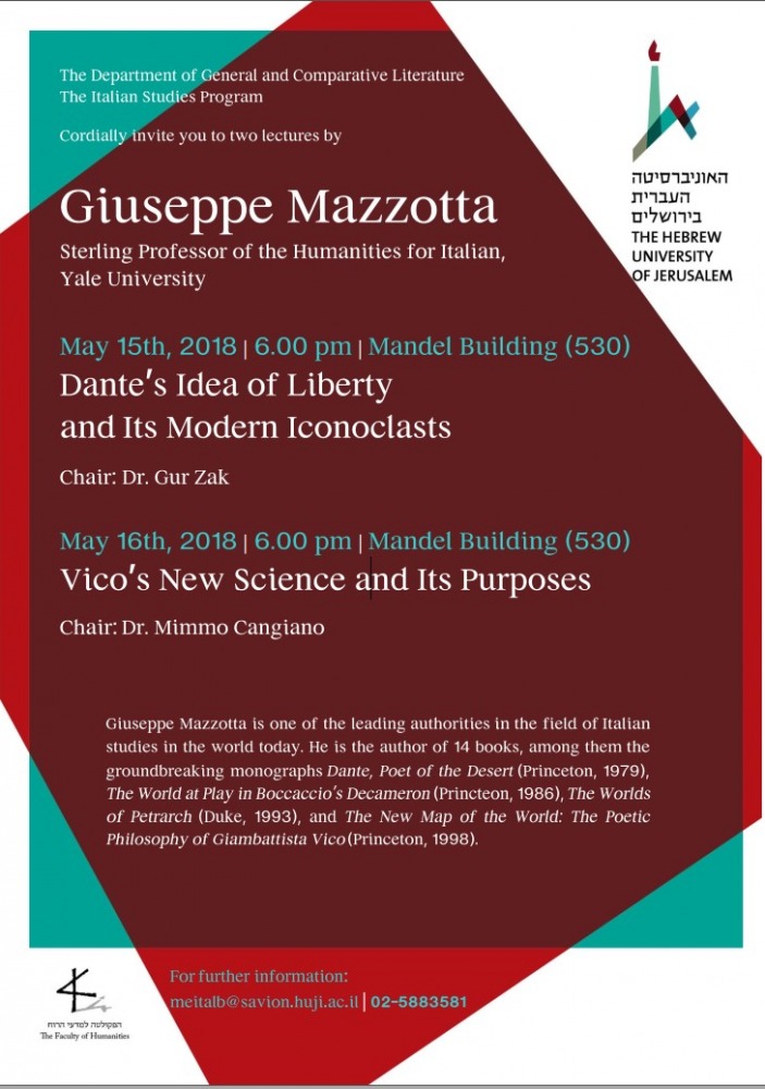Two Lectures by Giuseppe Mazzotta